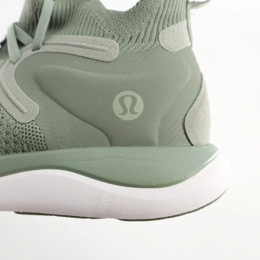 Lululemon Women Sz 7.5 Chargefeel 2 Mid Workout Shoe Palm Court Light Sage White